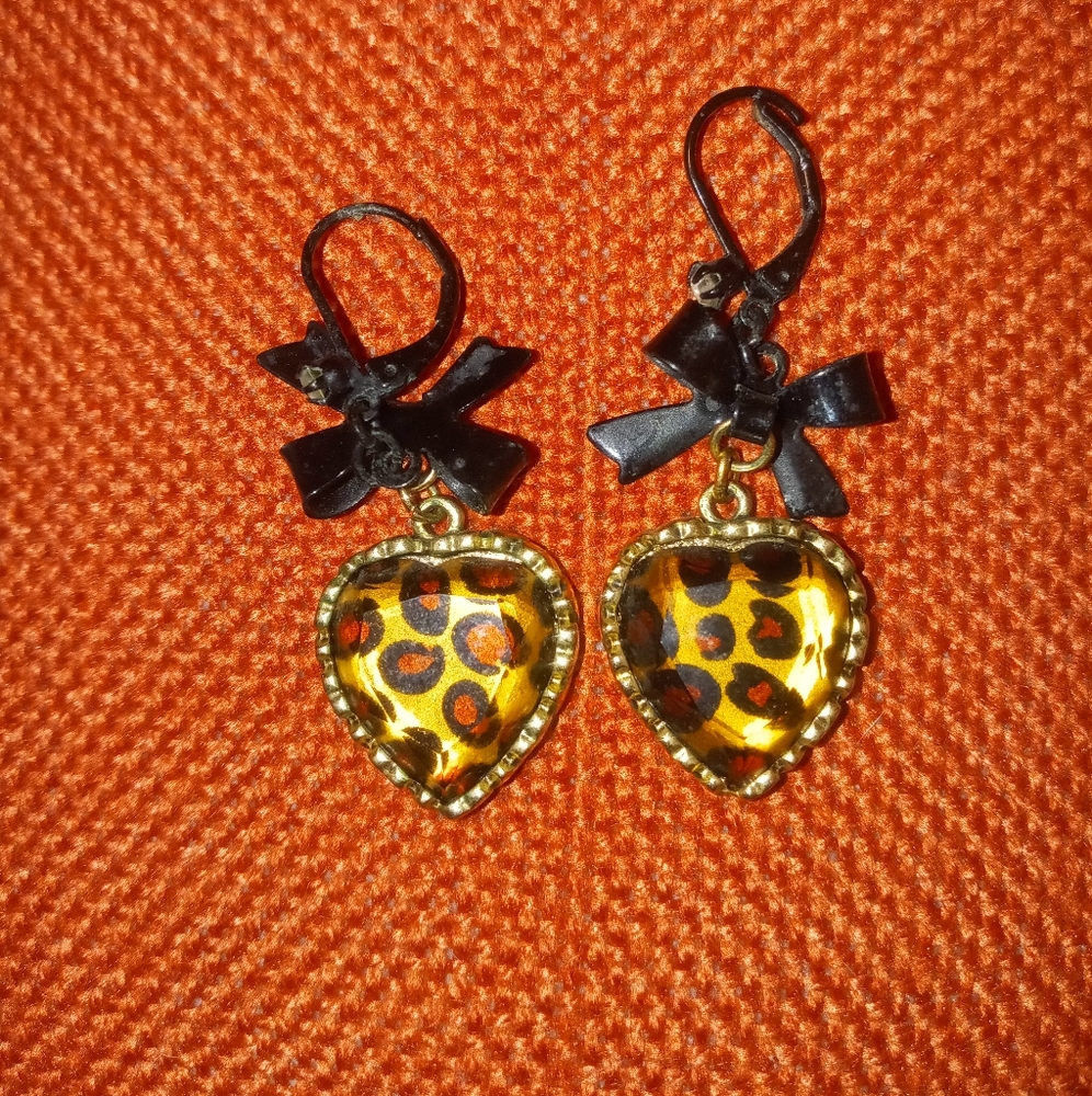 Betsey Johnson earrings and necklace